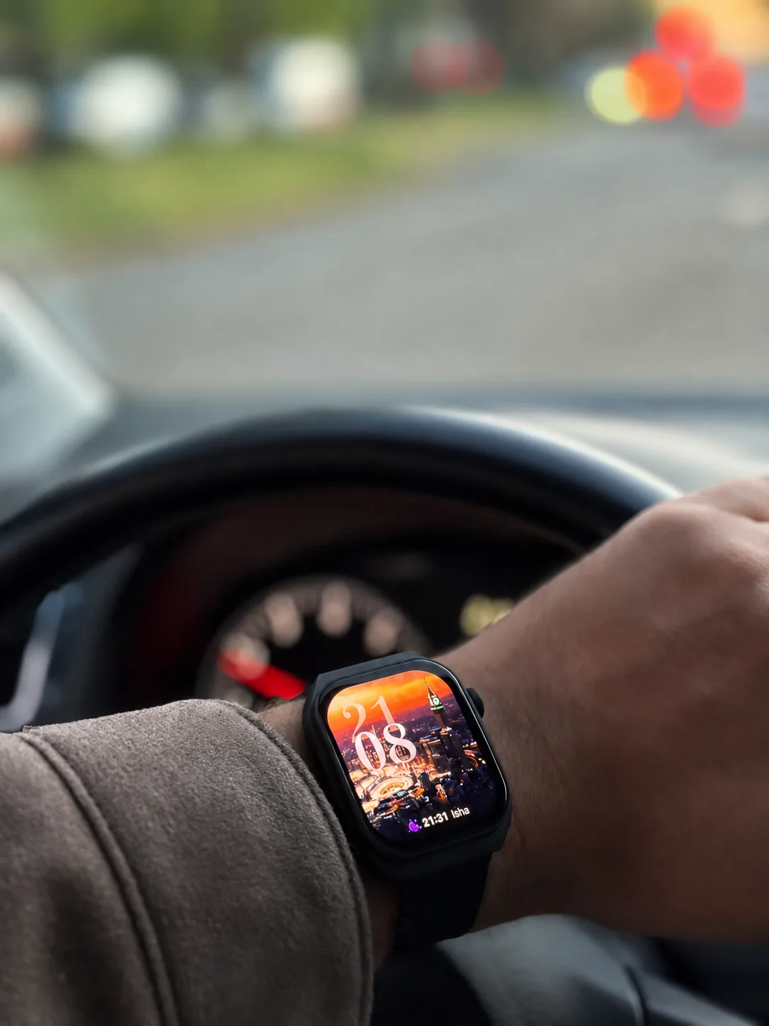 Black M² Watch driving